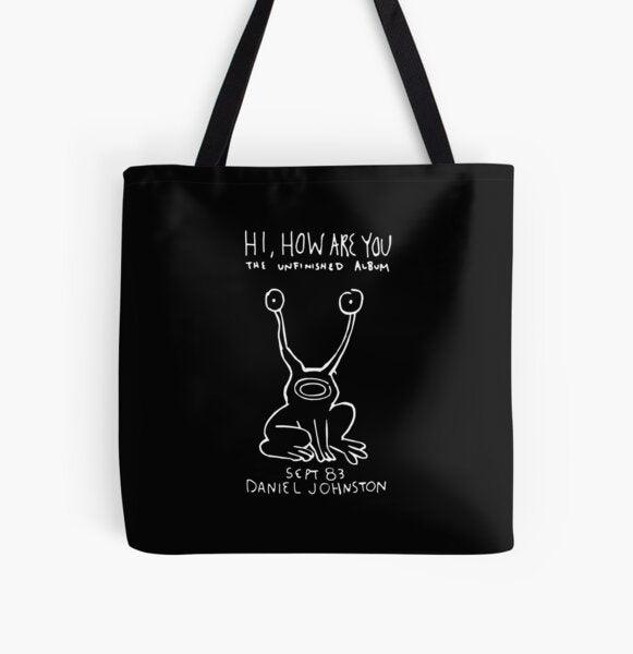 🔥 Tote Bag Daniel Johnston – Hi, How Are You | 100% Algodón, Beige, Diseño Icónico 🎶 - Trazzo Studio