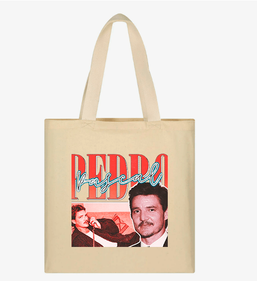 Pedro Pascal actor tote bag 90s inpiración - Trazzo Studio