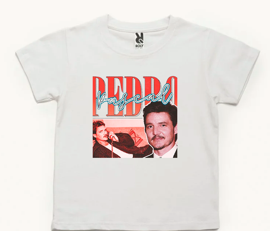 Camiseta Pedro Pascal Blanca – Diseño Vintage 90s | Varias Tallas