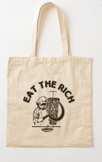 Eat the rich karl marx comerse a los ricos tote bag - Trazzo Studio