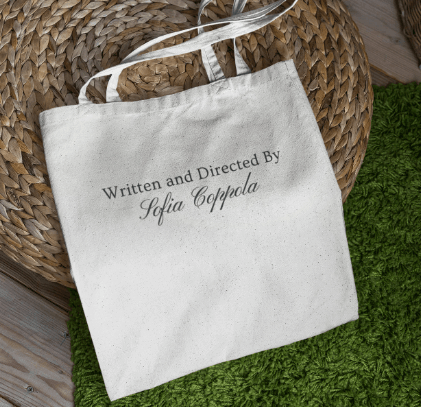 Written and Directed by Sofia Coppola tote bag - Trazzo Studio